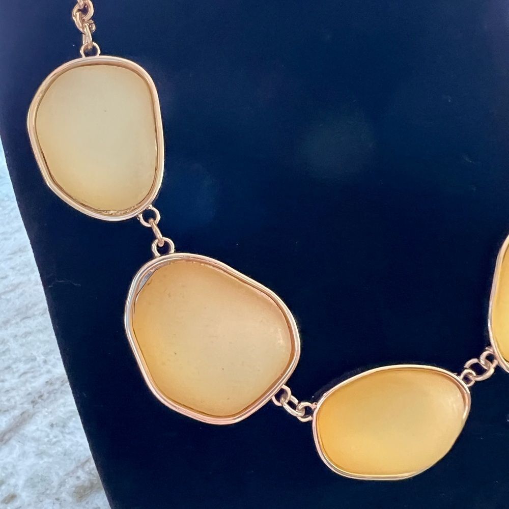 Macy’s Yellow 18” Geometric Gemstone Necklace - Picture 4 of 5